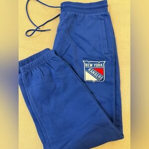 NHL NY Rangers Blue Jogger Sweatpants NWT